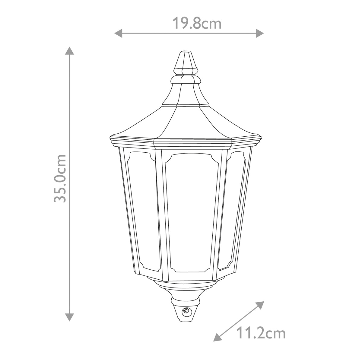 Außen-Wandleuchte Cricklade (schwarz) 1x - Elstead Lighting