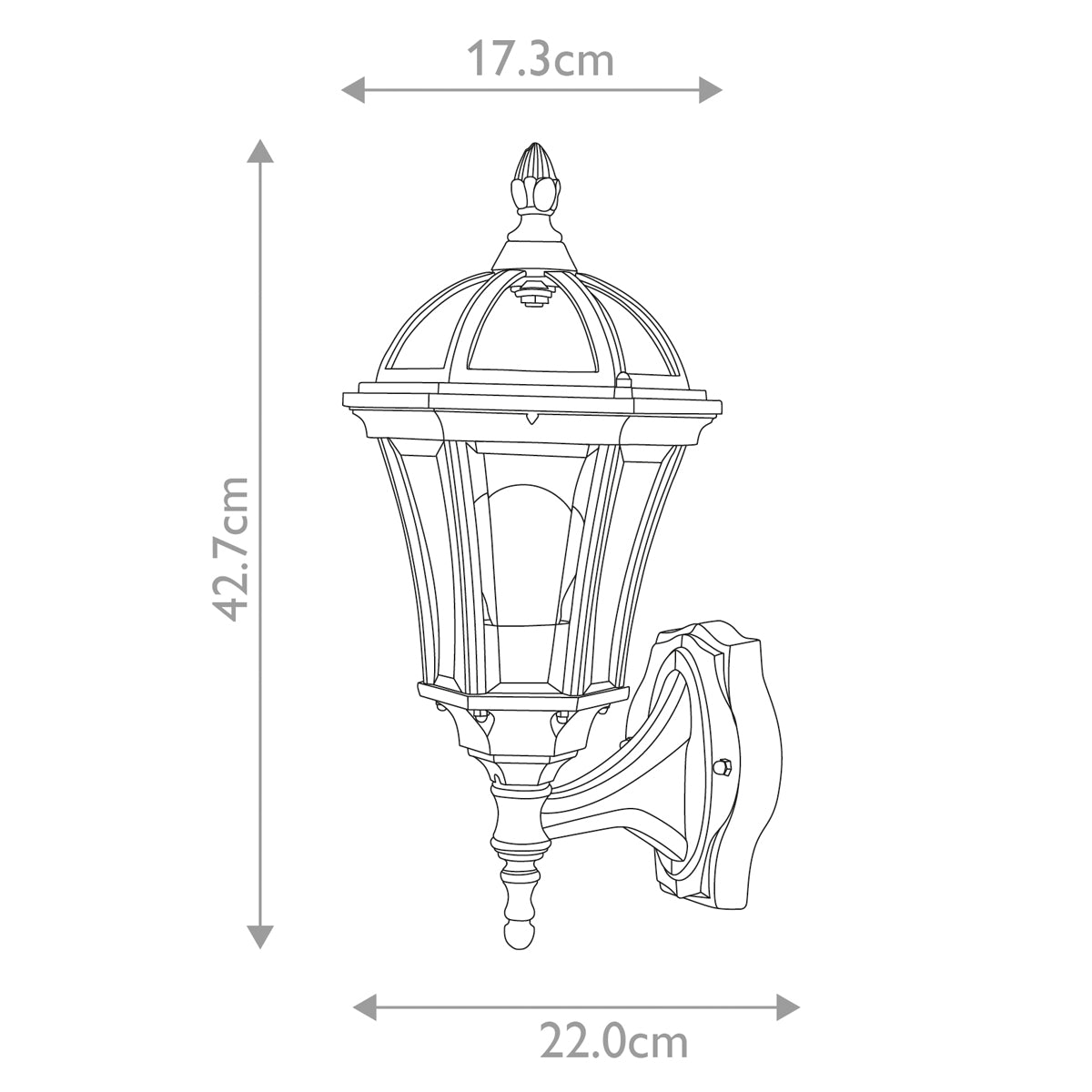 Außen-Wandleuchte Ledbury (schwarz) 1x - Elstead Lighting