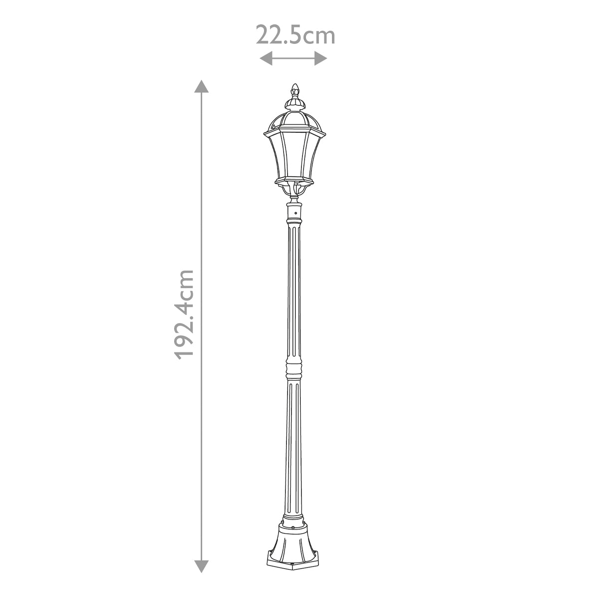 Außen-Stehleuchte Ledbury (schwarz) 1x - Elstead Lighting