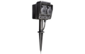 Gartensteckdose, 2-fach, IP44, mit Erdpieß, 3m Kabel, Zeitschaltuhr