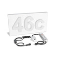 Grundplatte weiß RAL9016 für drei 15cm Hausnummern 403x210x30mm