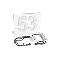 Grundplatte weiß RAL9016 für zwei 15cm Hausnummern 275x210x30mm