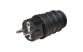Gummi-Schutzkontaktstecker, schwarz