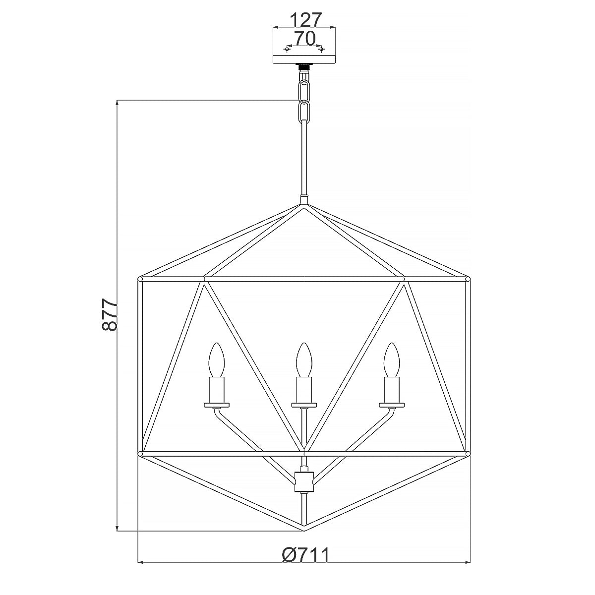 Pendelleuchte Astrid (bronzefarben) 5x - Elstead Lighting