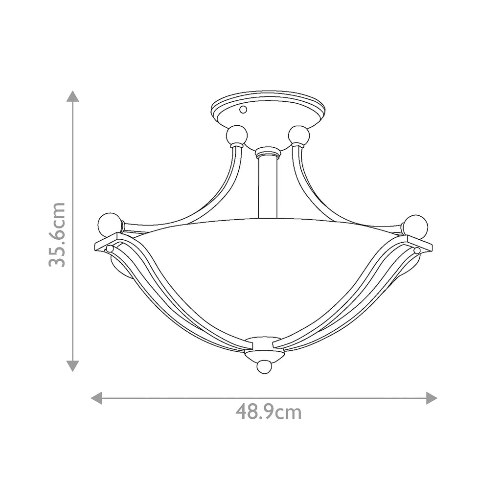 Deckenleuchte Bolla (Nickel) 2x - Elstead Lighting