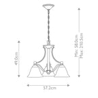 Pendelleuchte Bolla (Nickel) 3x - Elstead Lighting