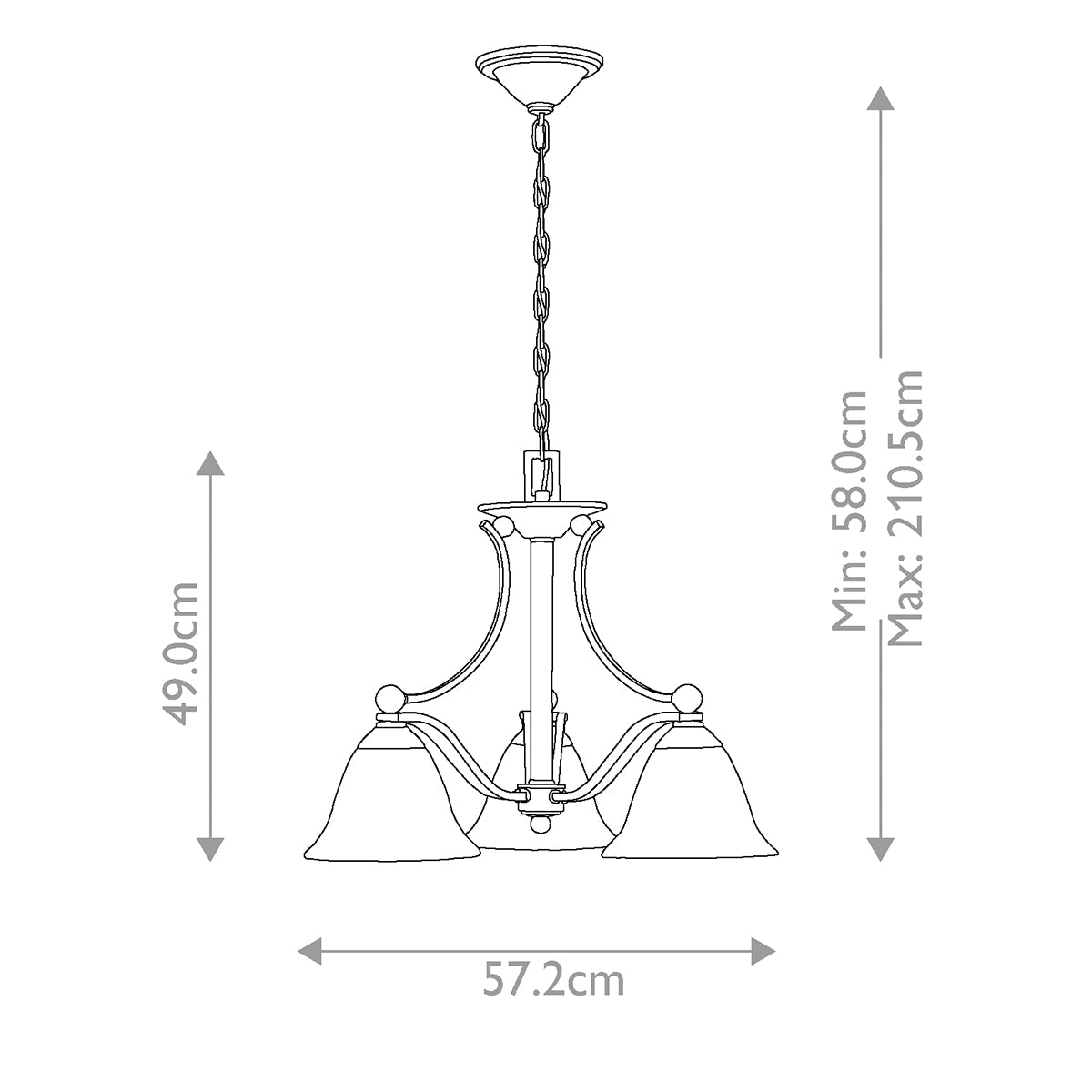 Pendelleuchte Bolla (Nickel) 3x - Elstead Lighting