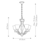 Pendelleuchte Bolla (Nickel) 5x - Elstead Lighting