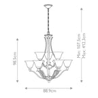 Pendelleuchte Bolla (Nickel) 9x - Elstead Lighting