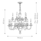 Pendelleuchte Cambridge (messingfarben) 15x - Elstead Lighting