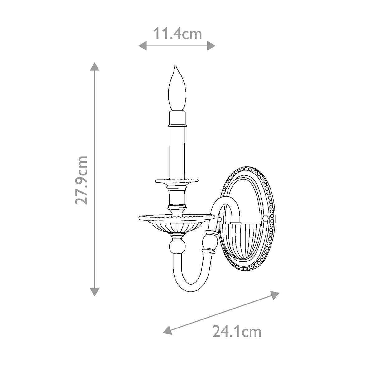 Wandleuchte Cambridge (messingfarben) 1x - Elstead Lighting
