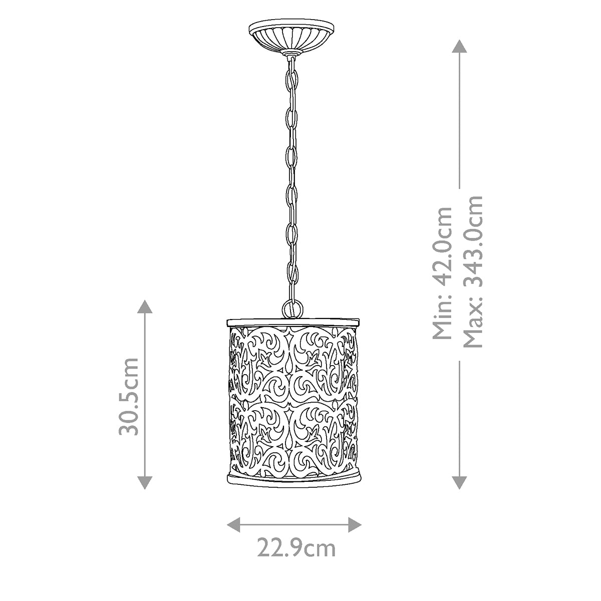 Pendelleuchte Carabel (Brushed Champagn) 1x - Elstead Lighting