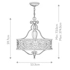 Pendelleuchte Carabel (Brushed Champagn) 3x - Elstead Lighting