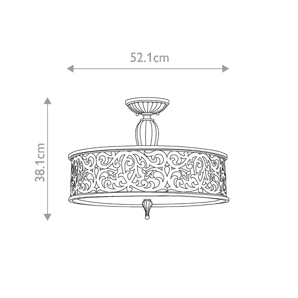 Deckenleuchte Carabel (Brushed Champagn) 3x - Elstead Lighting