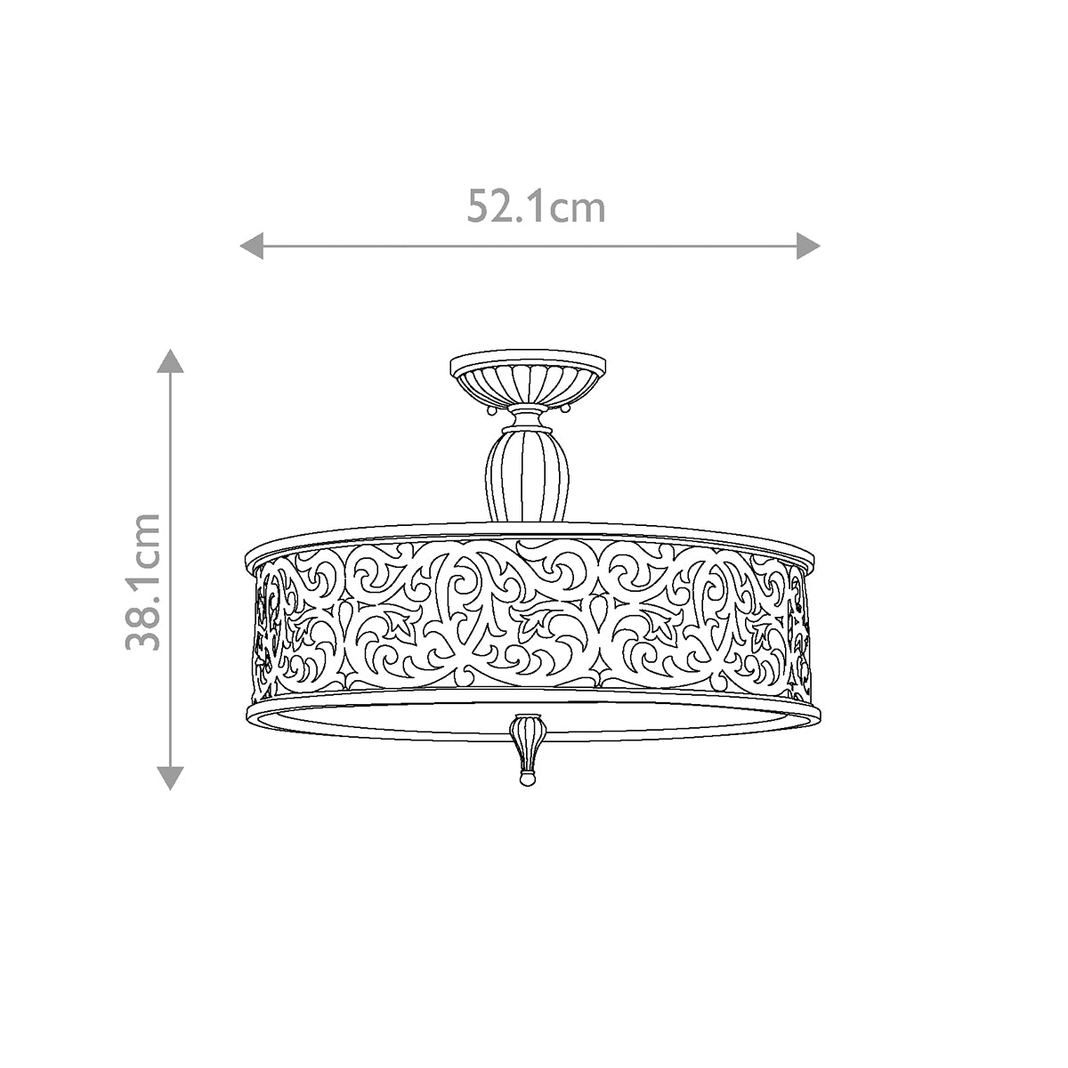 Deckenleuchte Carabel (Brushed Champagn) 3x - Elstead Lighting