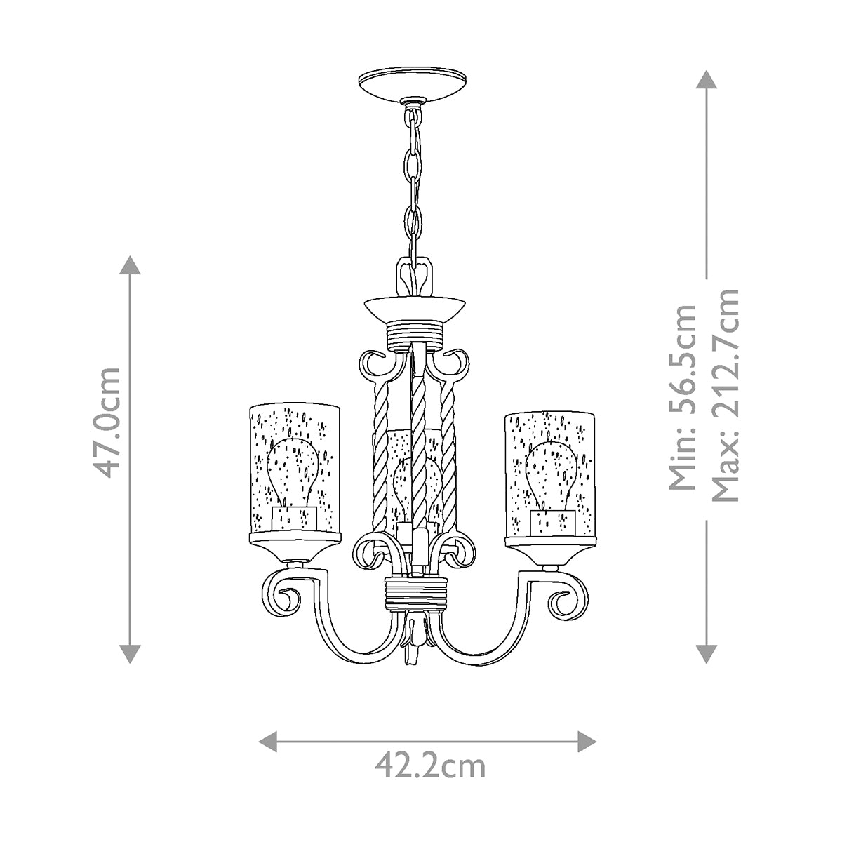 Pendelleuchte Casa (schwarz) 3x - Elstead Lighting