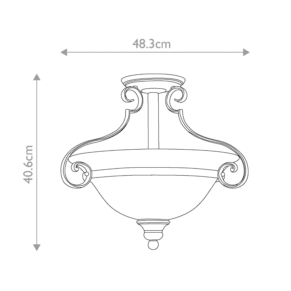 Deckenleuchte Cello (bronzefarben) 2x - Elstead Lighting