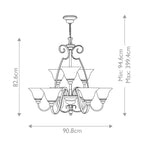 Pendelleuchte Cello (bronzefarben) 9x - Elstead Lighting