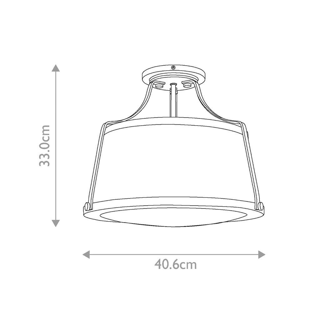 Deckenleuchte Charlotte (Nickel) 3x - Elstead Lighting