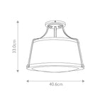 Deckenleuchte Charlotte (Nickel) 3x - Elstead Lighting