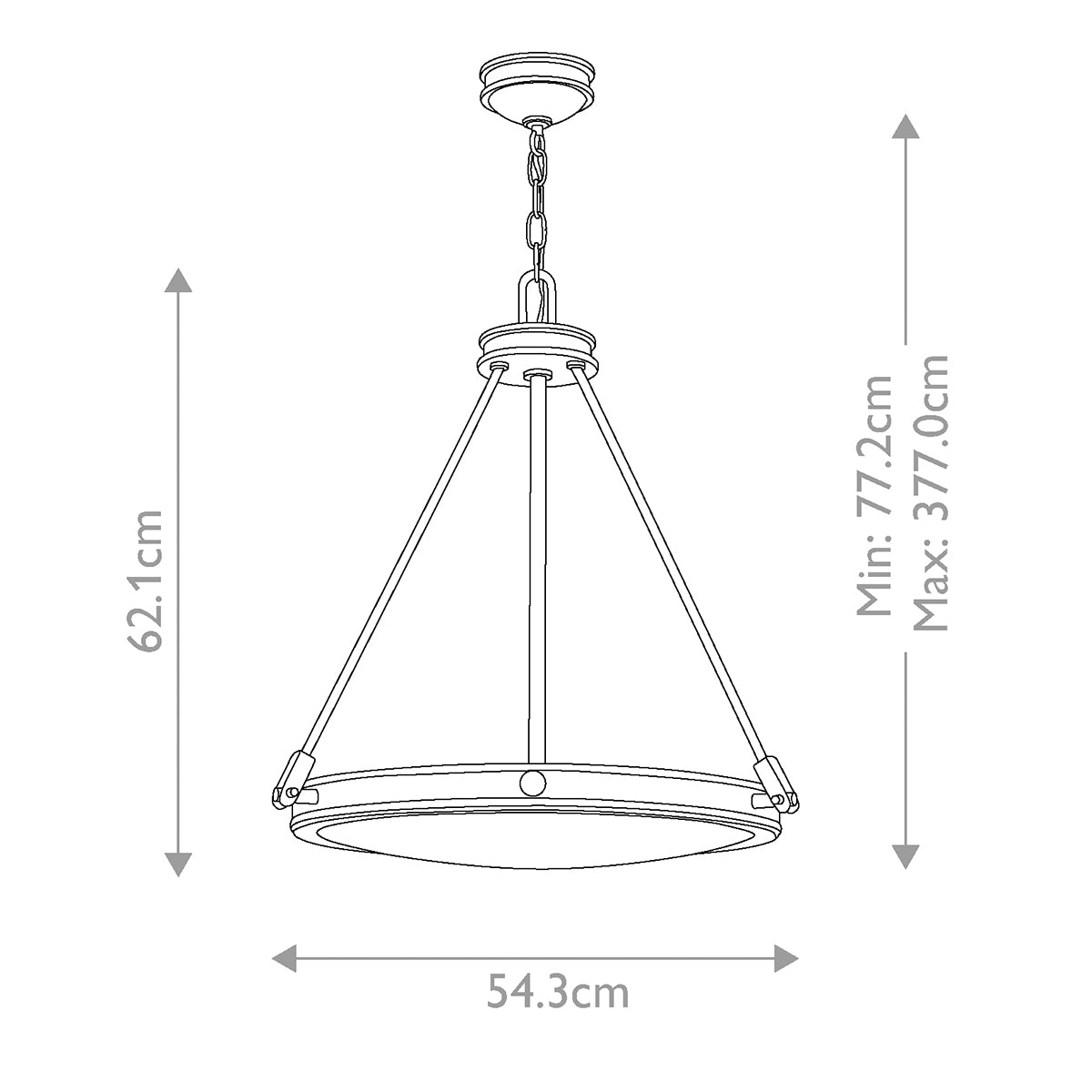Pendelleuchte Collier (messingfarben) 4x - Elstead Lighting