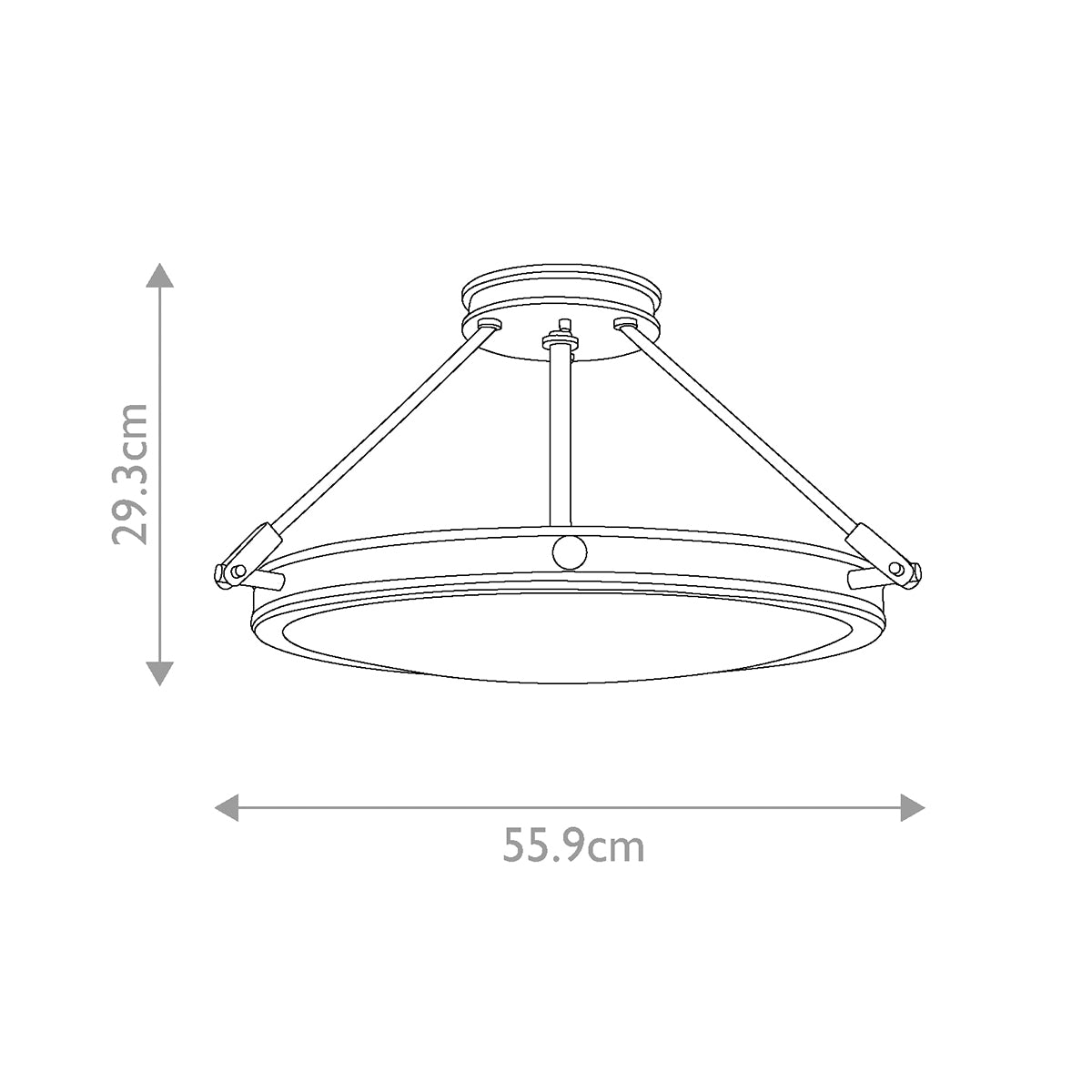 Deckenleuchte Collier (messingfarben) 4x - Elstead Lighting