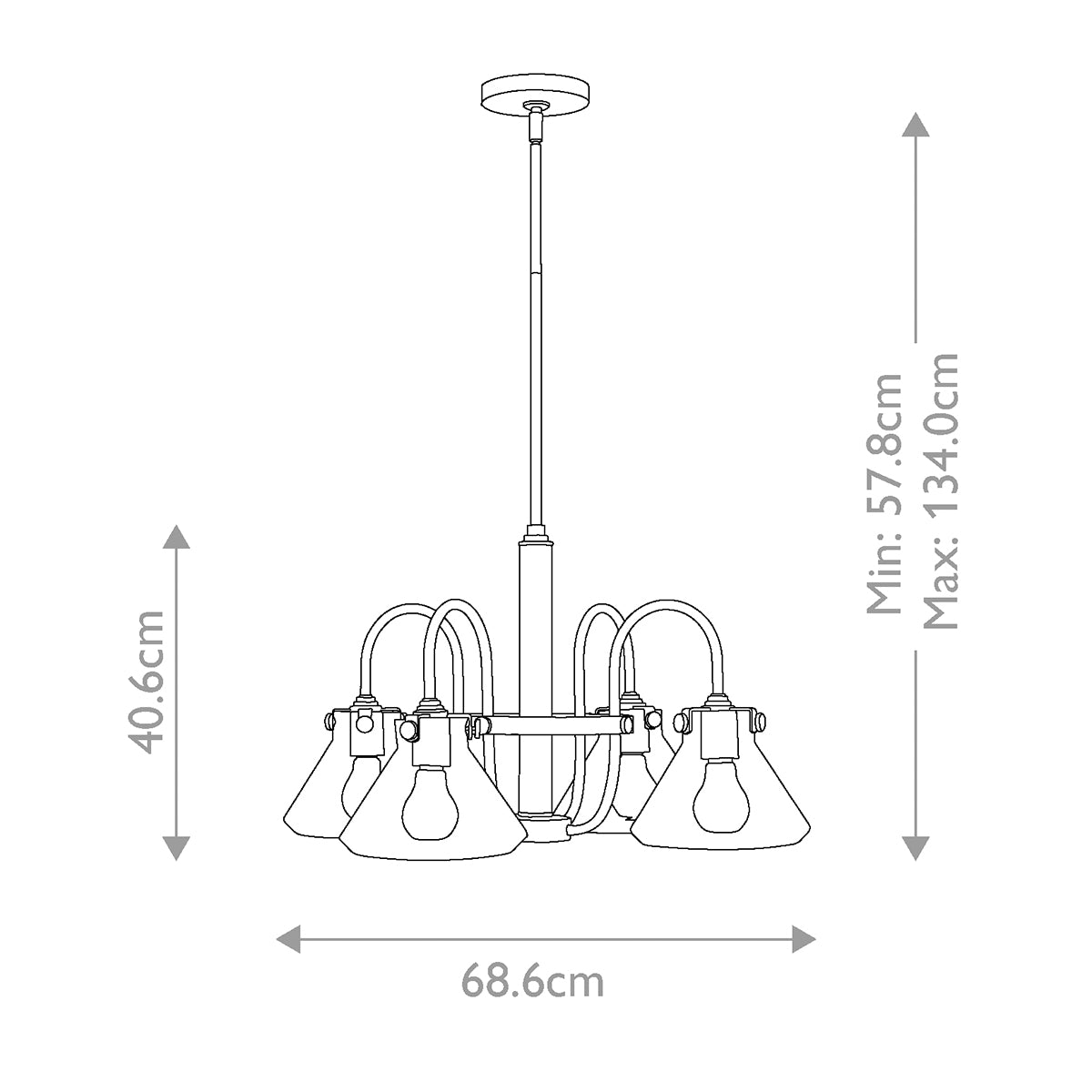 Pendelleuchte Congress (Brushed Caramel) 4x - Elstead Lighting