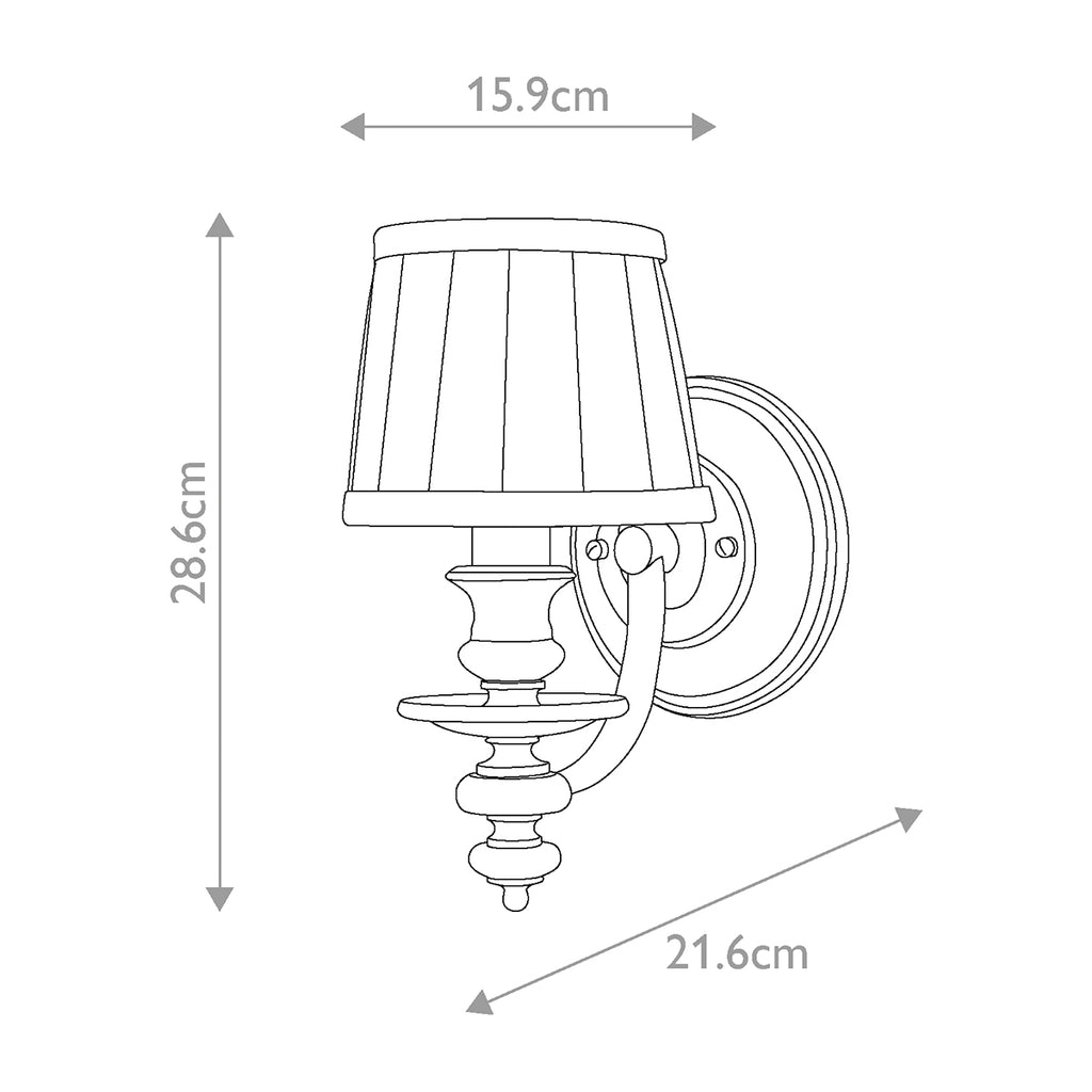 Wandleuchte Dunhill (silberfarben) 1x - Elstead Lighting