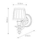 Wandleuchte Dunhill (silberfarben) 1x - Elstead Lighting