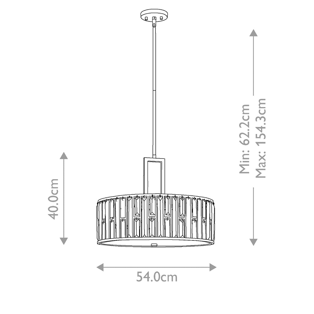 Pendelleuchte Gemma (silberfarben) 3x - Elstead Lighting