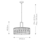 Pendelleuchte Gemma (silberfarben) 3x - Elstead Lighting