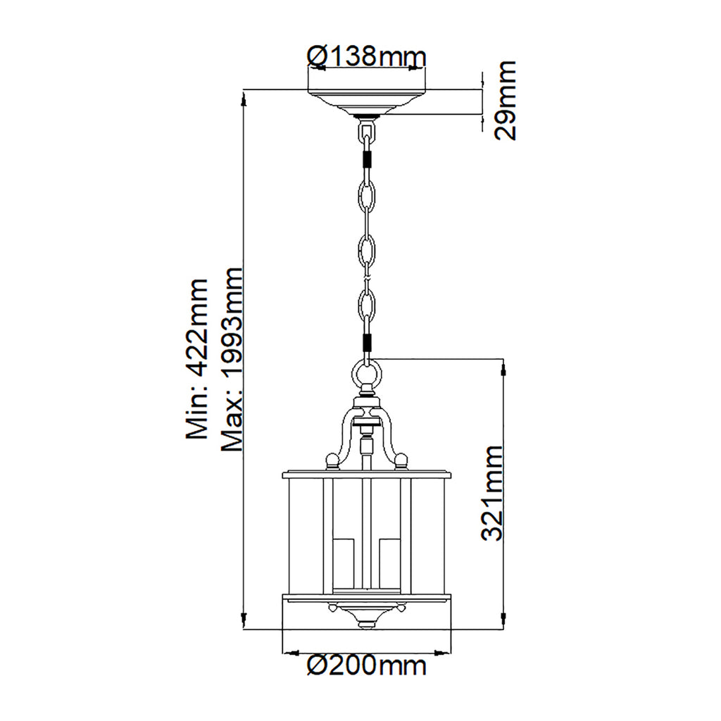 Pendelleuchte Gentry (messingfarben) 3x - Elstead Lighting