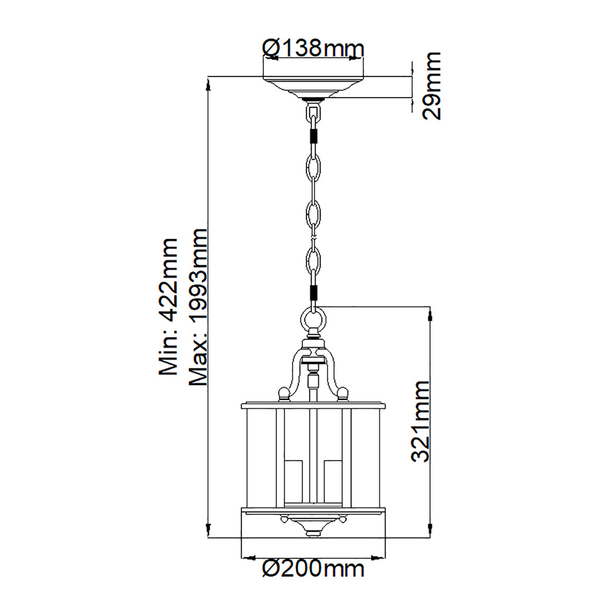 Pendelleuchte Gentry (Nickel) 3x - Elstead Lighting