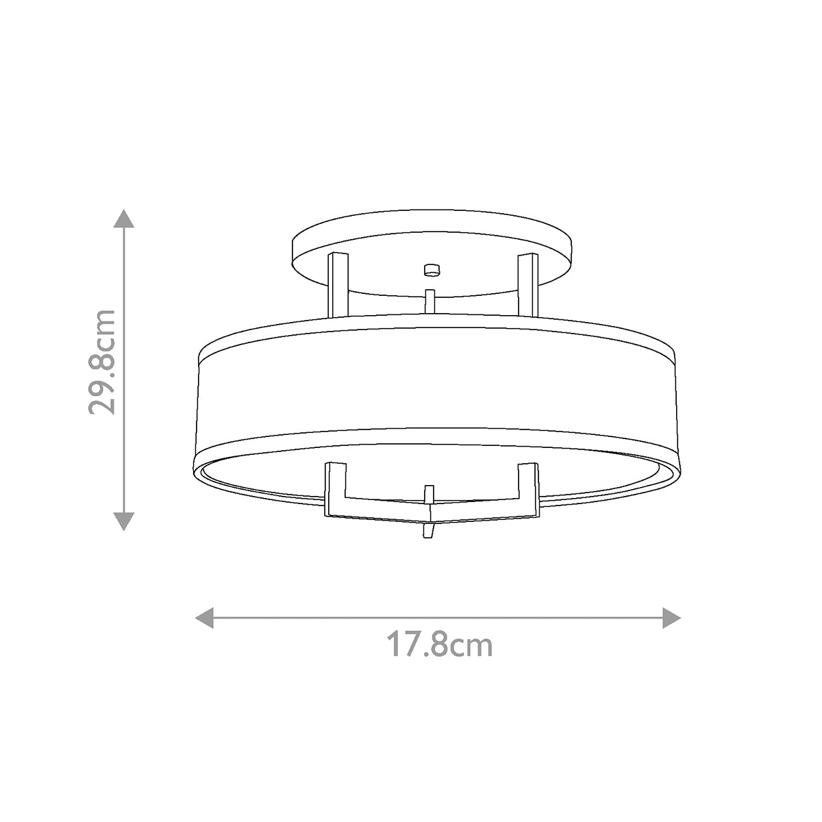 Deckenleuchte Hampton (Nickel) 3x - Elstead Lighting