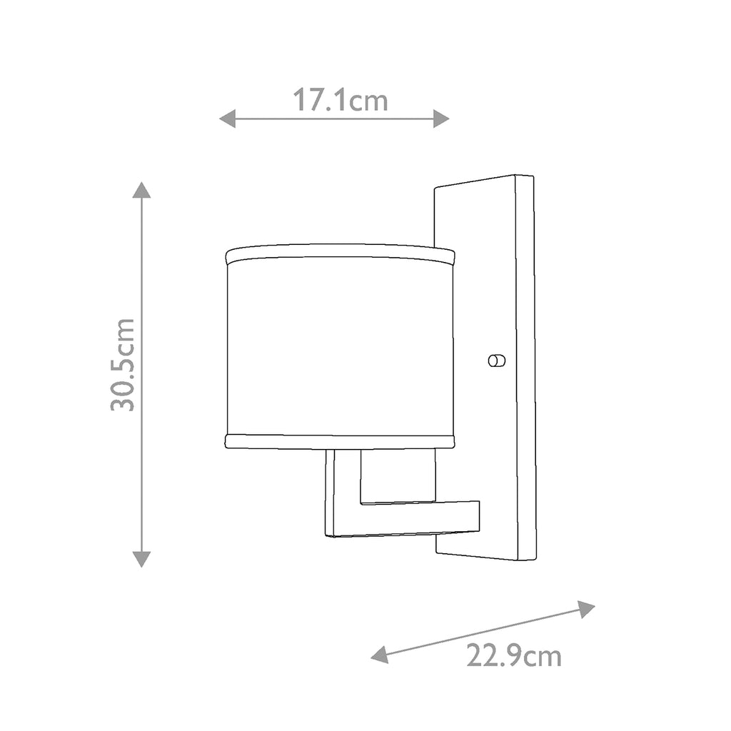 Wandleuchte Hampton (Nickel) 1x - Elstead Lighting