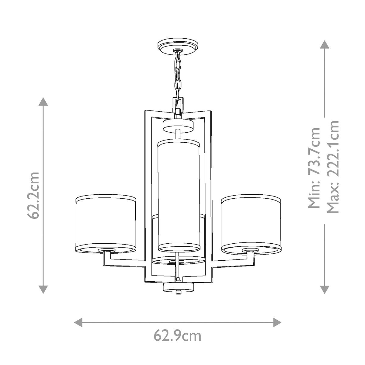 Pendelleuchte Hampton (Nickel) 4x - Elstead Lighting