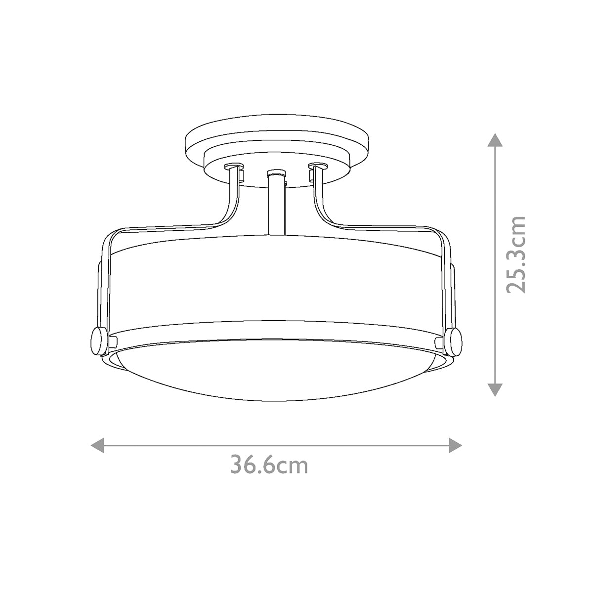 Deckenleuchte Harper (verchromt) 3x - Elstead Lighting