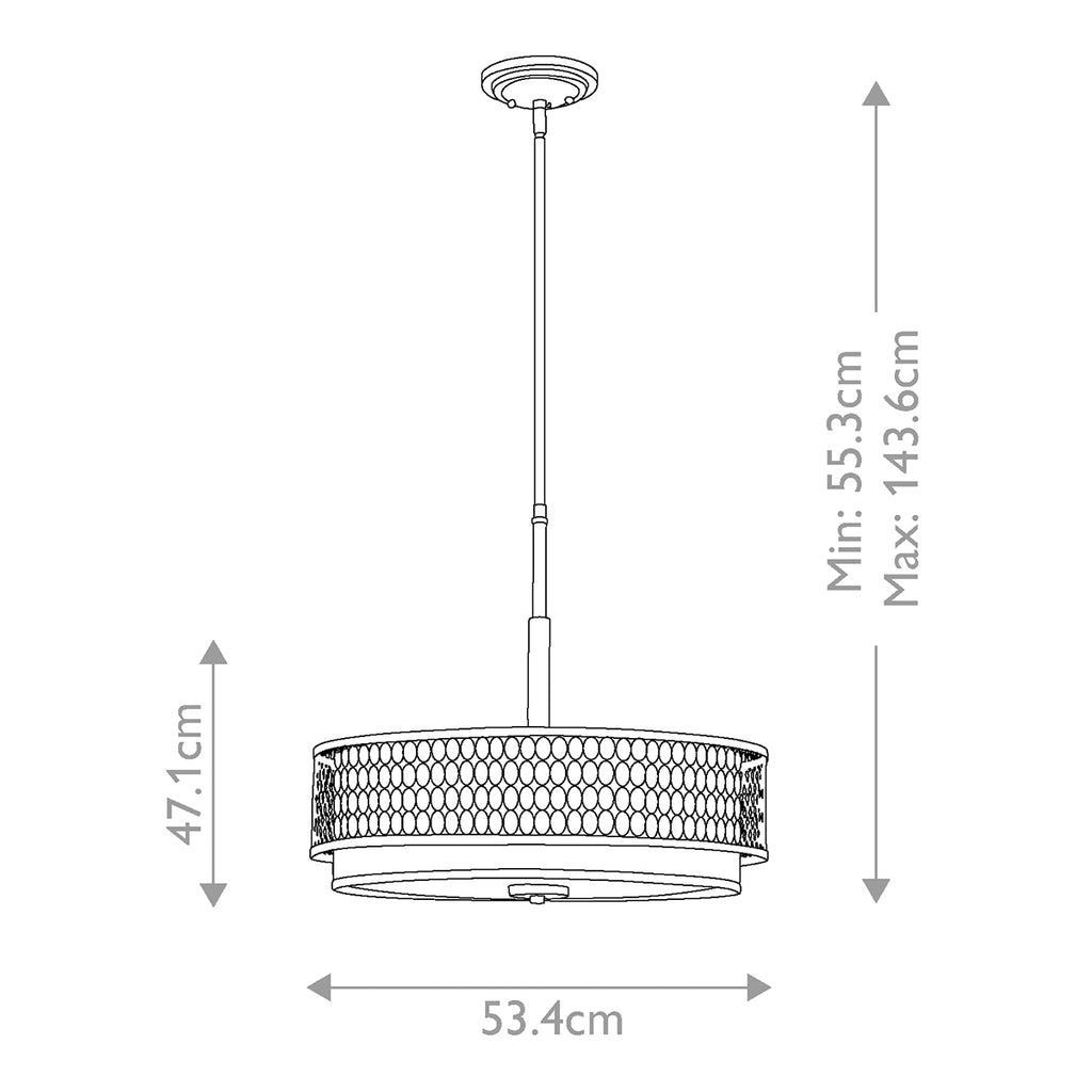 Pendelleuchte Jules (Nickel) 3x - Elstead Lighting