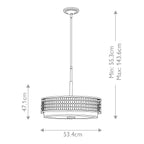 Pendelleuchte Jules (Nickel) 3x - Elstead Lighting
