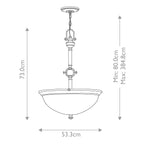 Pendelleuchte Mayflower (bronzefarben) 3x - Elstead Lighting
