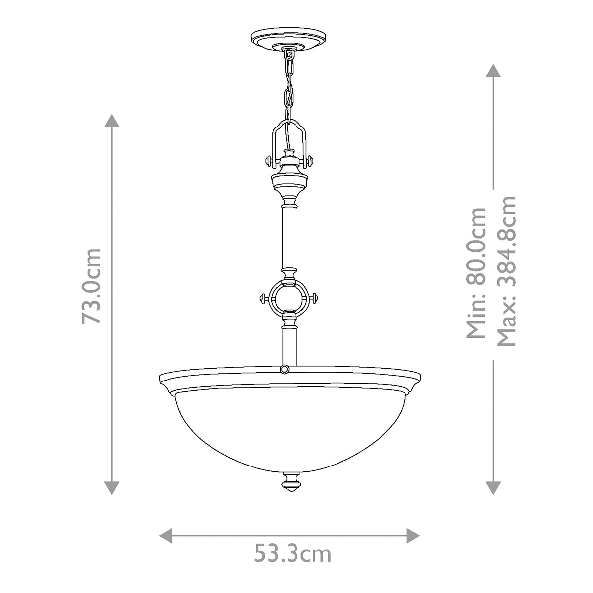 Pendelleuchte Mayflower (bronzefarben) 3x - Elstead Lighting