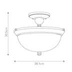 Deckenleuchte Mayflower (bronzefarben) 3x - Elstead Lighting