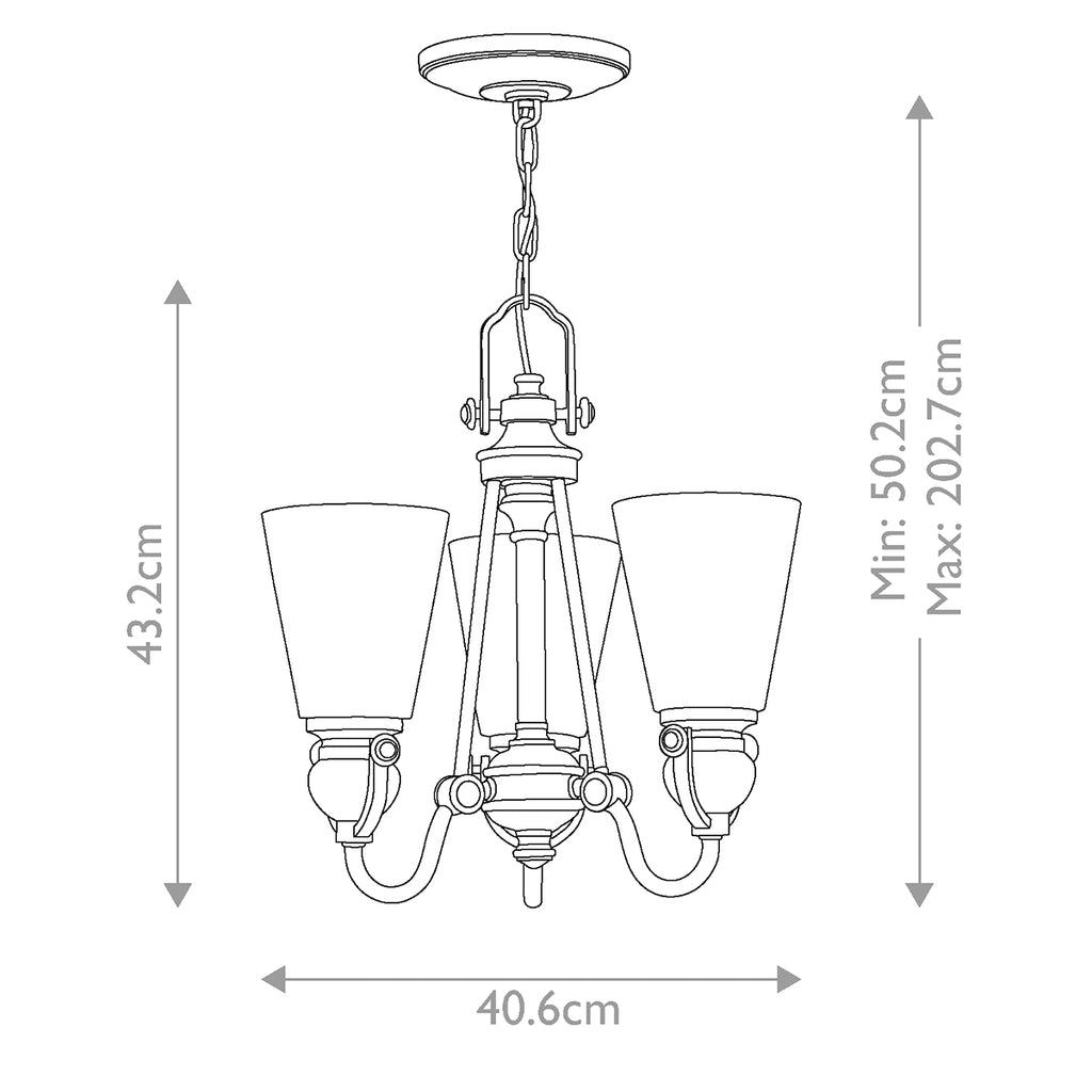Pendelleuchte Mayflower (bronzefarben) 3x - Elstead Lighting