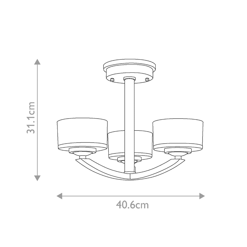 Deckenleuchte Meridian (Nickel) 3x - Elstead Lighting