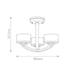 Deckenleuchte Meridian (Nickel) 3x - Elstead Lighting