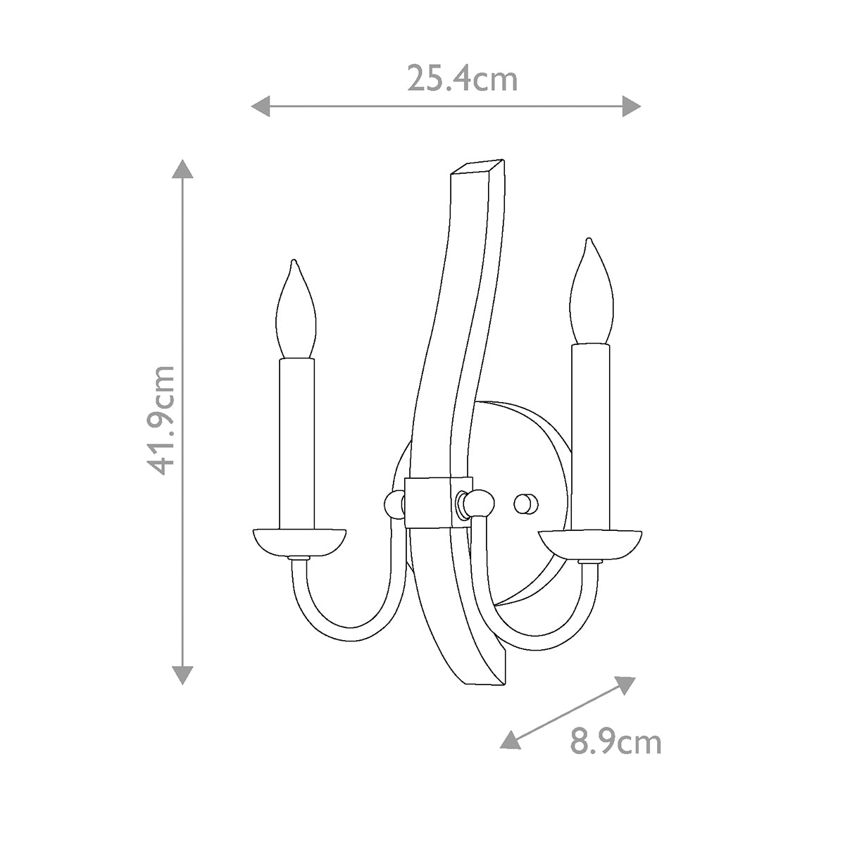 Wandleuchte Middlefield (Nickel) 2x - Elstead Lighting