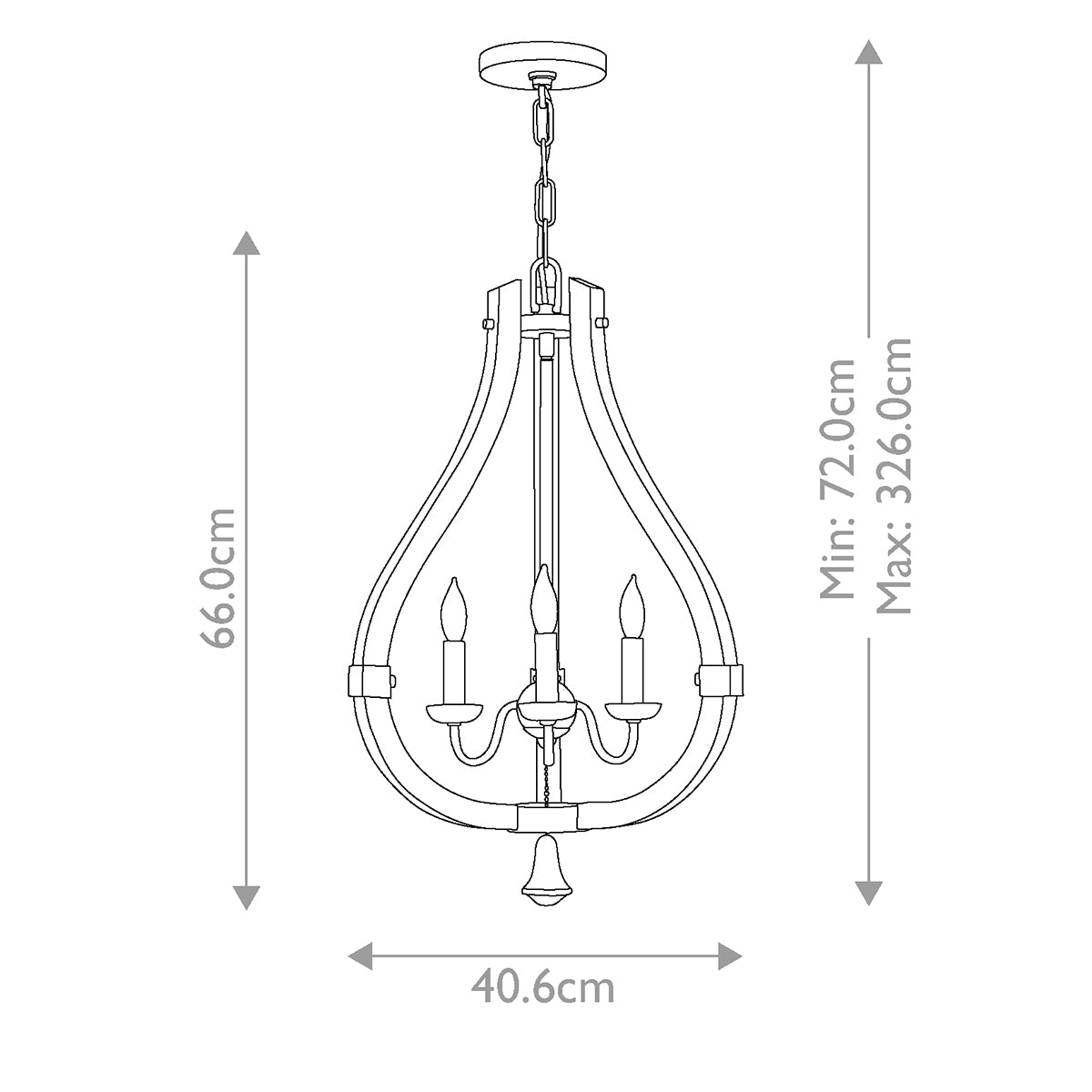Pendelleuchte Middlefield (Iron Rust) 3x - Elstead Lighting