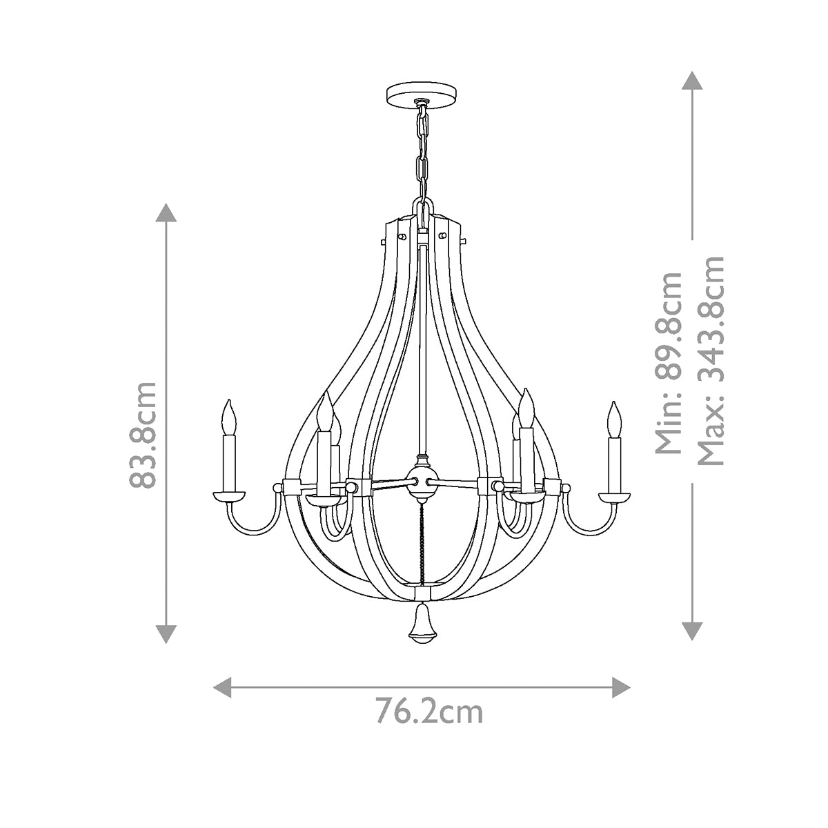 Pendelleuchte Middlefield (Iron Rust) 6x - Elstead Lighting