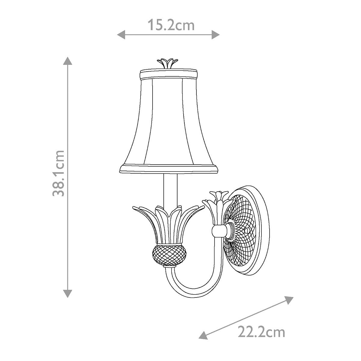 Wandleuchte Plantation (bronzefarben) 1x - Elstead Lighting