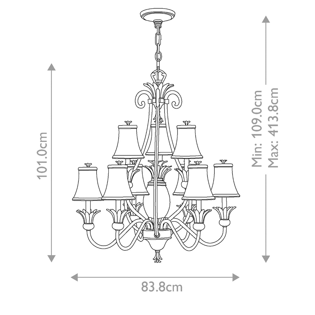 Pendelleuchte Plantation (Nickel) 10x - Elstead Lighting